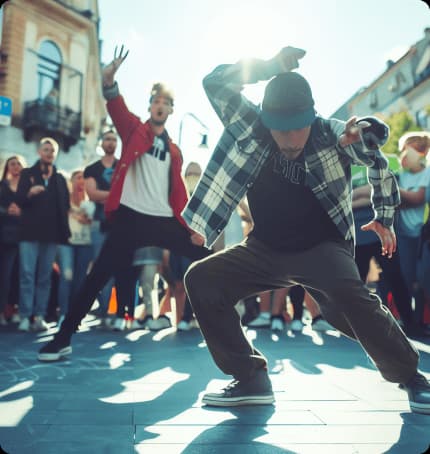 Danseurs lors d'un flashmob chez Danzen